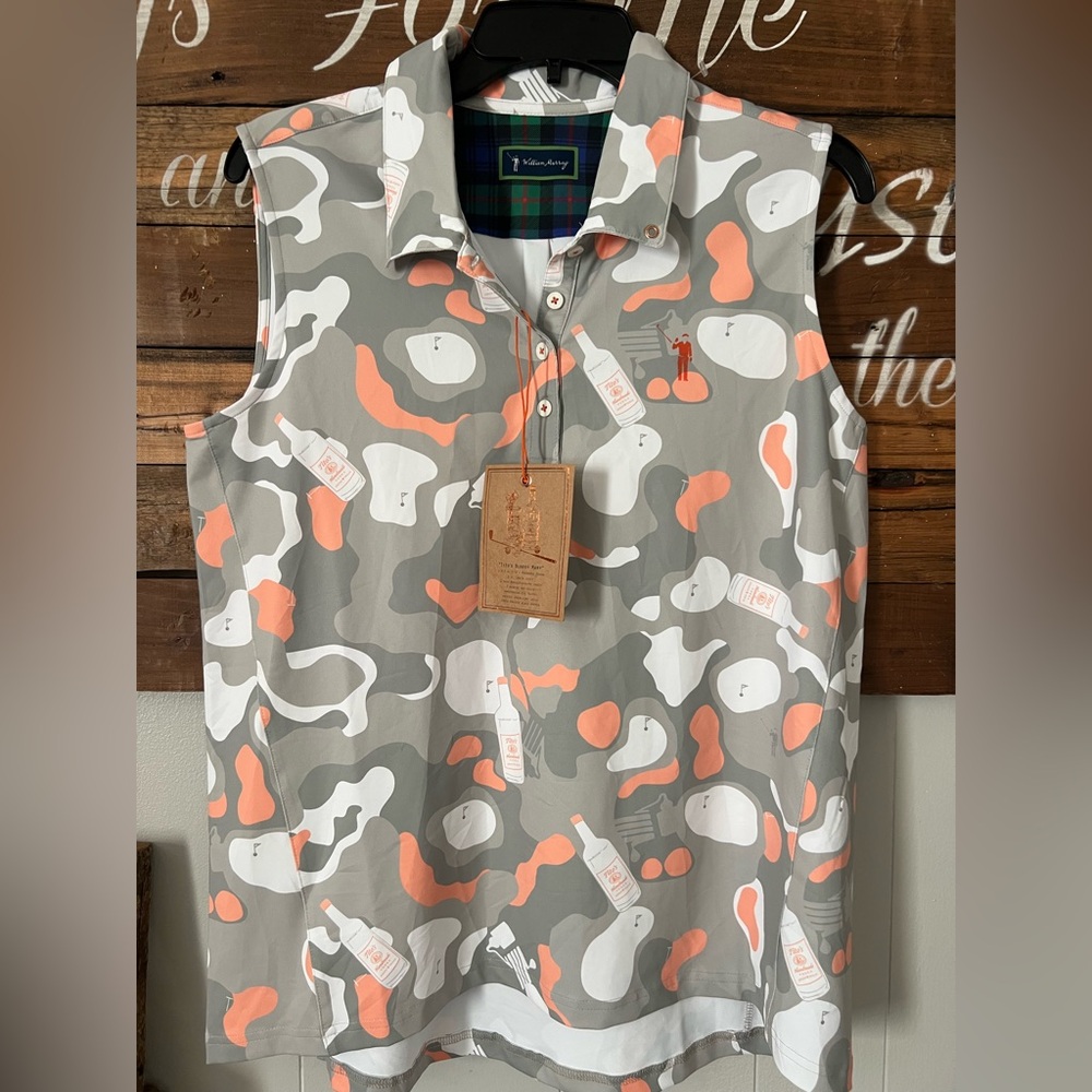 Tito's X William Murray Bottle in Disguise Ladies Golf Polo Tank